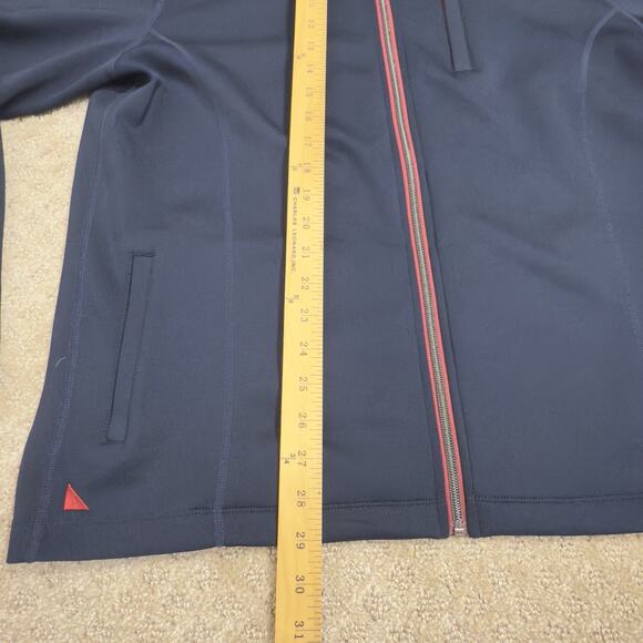 Untuckit Mens Blue Dashwood Jacket Size MED Full Zip Performance Stretch - Picture 6 of 9